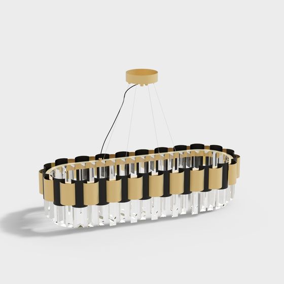 Crystal Cascade Chandelier 3D model