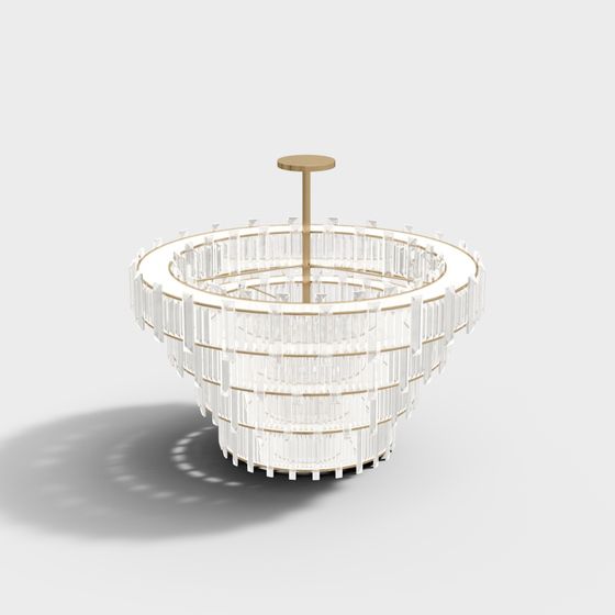 Crystal Swirl Chandelier 3D model