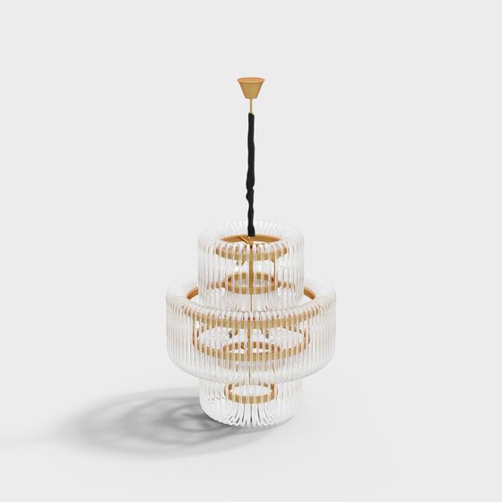 Low Poly Modern Chandelier 3D model