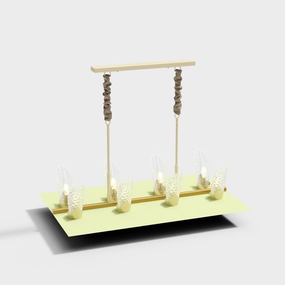 Twilight Glow Chandelier 3D model for Modern Interiors