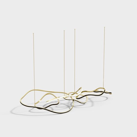 Elegant Pendant Light 3D model for Contemporary Interiors