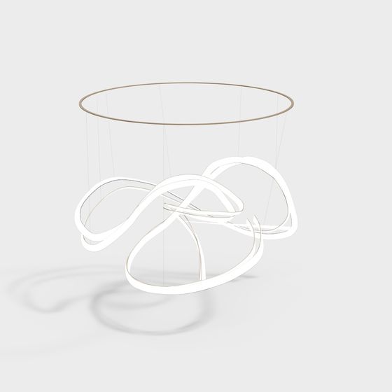 Streamlined Pendant Light 3D model for Modern Spaces