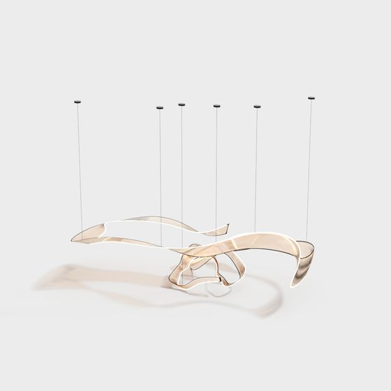 Luminous Flow Pendant Light 3D model