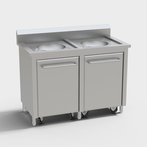 Stylish Kitchen Sink Cart 3D model