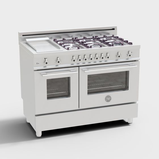 Stylish Low-Poly Kitchen Stove 3D model