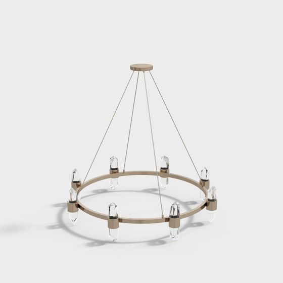 Crystal Ring Pendant Light 3D model