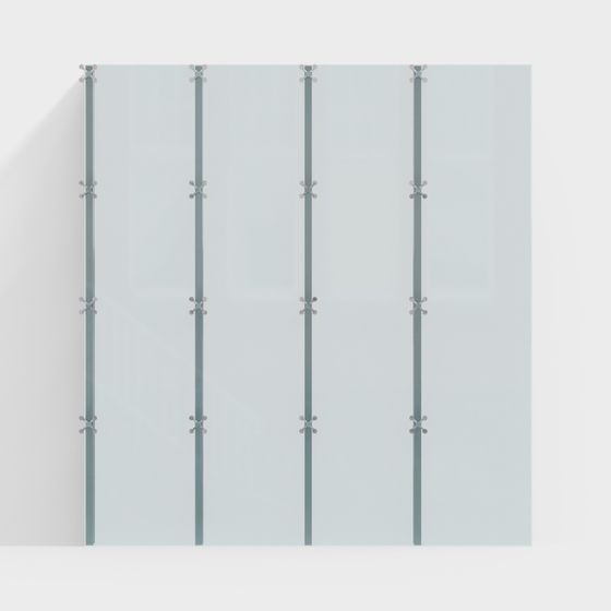 Modern Glass Partition Screen 3D Model