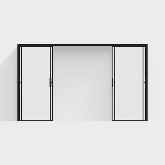 Puerta corredera de cuatro enlaces