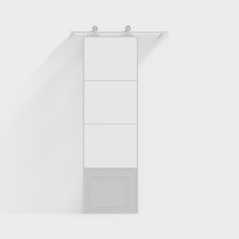 Hanging rail glass door