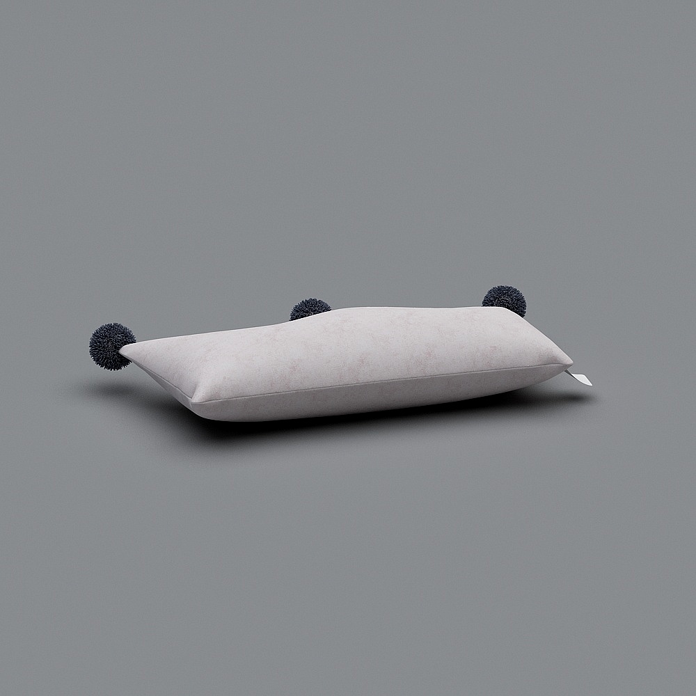 Elegant Low-Poly Pillow 3D model for Comfort and Style