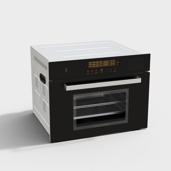 Stylish Black 3D Model Electric Oven for Modern Kitchens