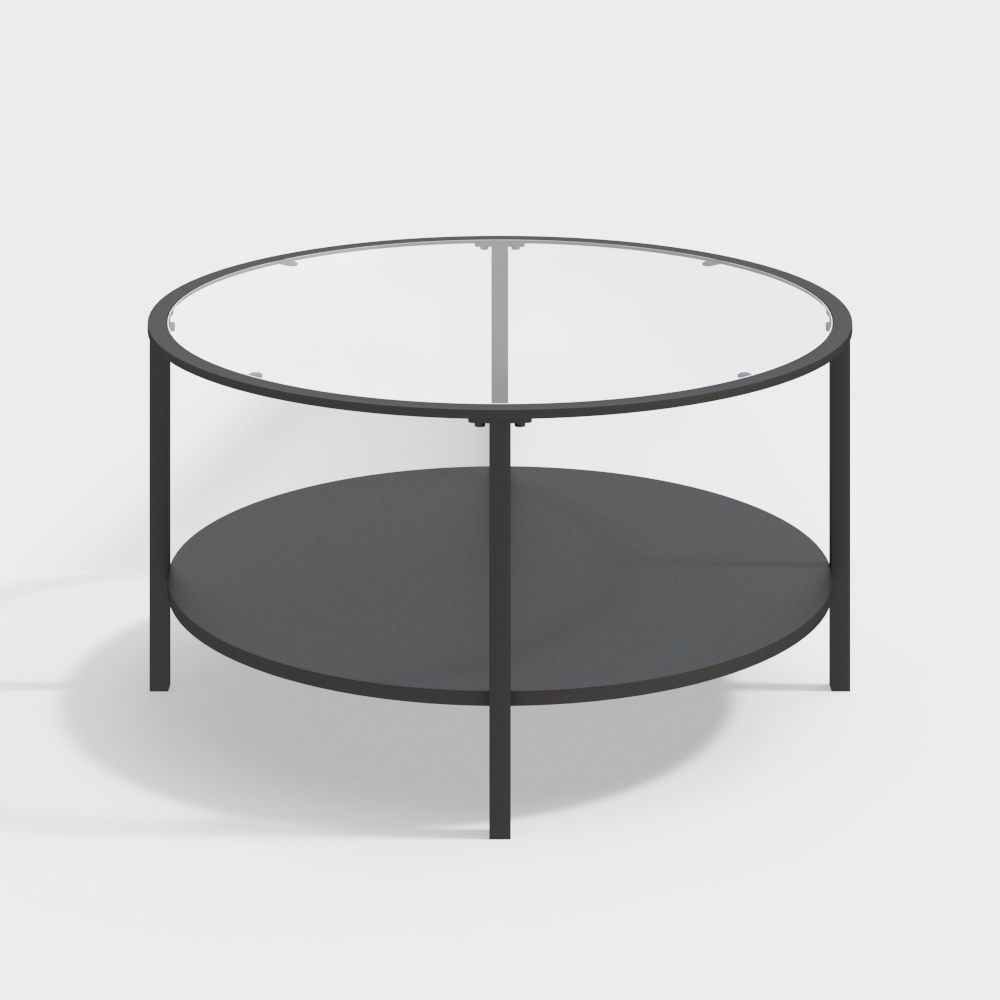 Mesa de centro Come Home PHILADELPHIA-80x80x43-negra