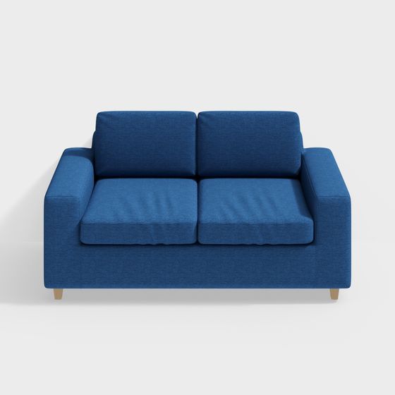Stylish Blue Fabric Sofa 3D model for Modern Interiors