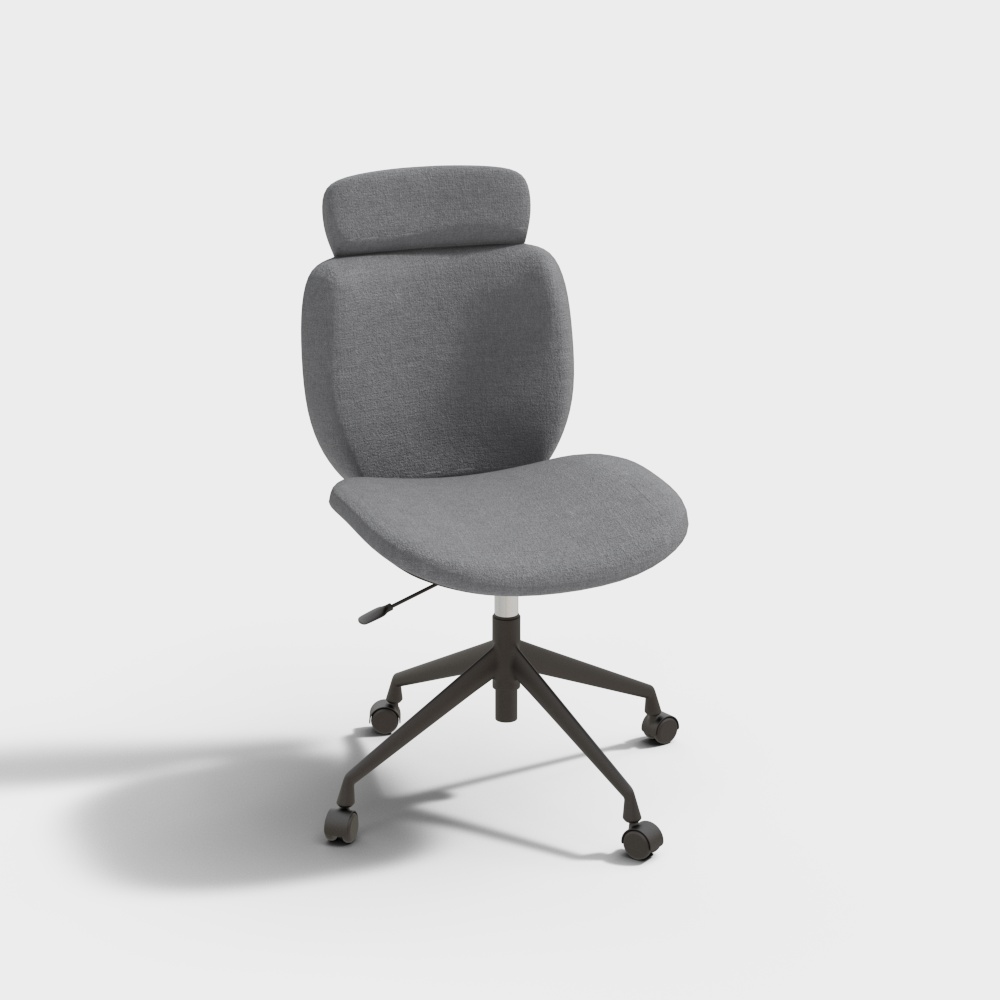 Come Home VIOLETEAR 55-swivel chair-50x55x91-Medium grey / Black