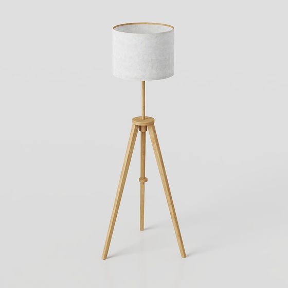 Elegant Nordic Floor Lamp 3D model for Modern Interiors