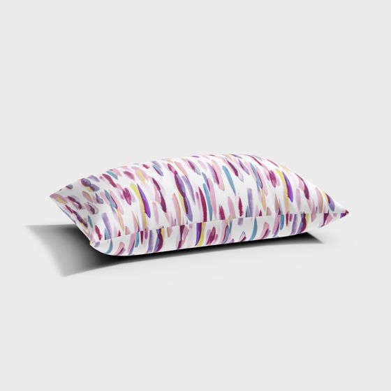 Abstract Watercolor Pillow 3D model