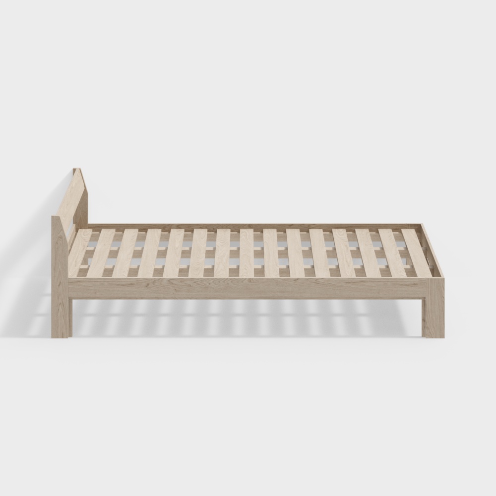 Come Home ARKANSAS-bed frame-94x205x65-Blonde wood