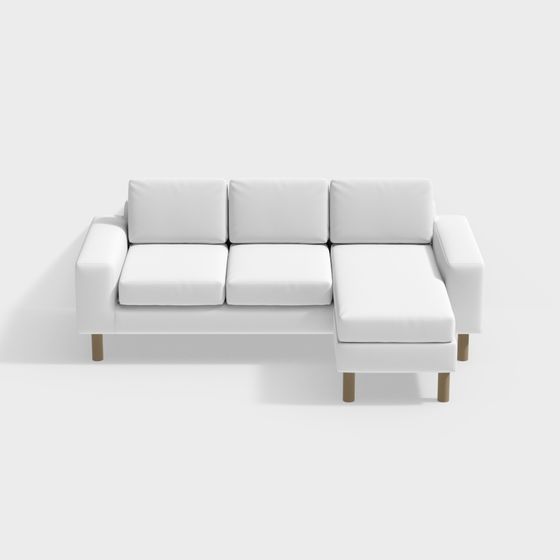 Modern Minimalist 3D Sofa Model