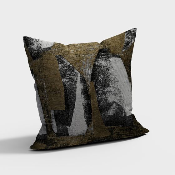 Stunning Abstract Art Pillow Cover 3D model