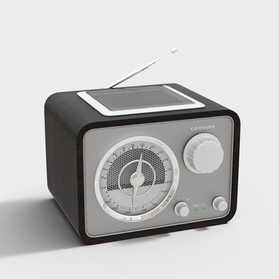 Vintage-Inspired Radio 3D model with Modern Touch