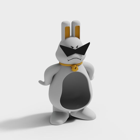 Unique Low-Poly Cool Bunny 3D model