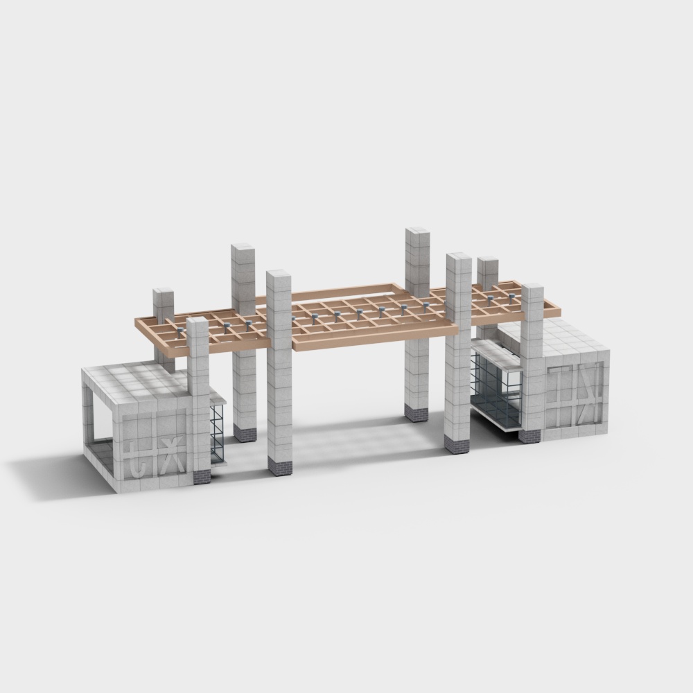Modern Low-Poly Architectural 3D Model
