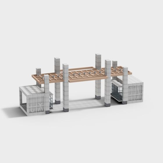 Modern Low-Poly Architectural 3D Model