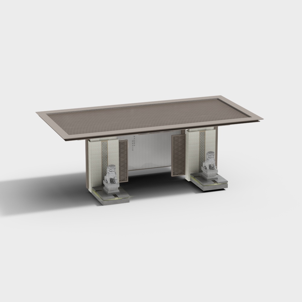 Chinese style entrance door in high-end residential area