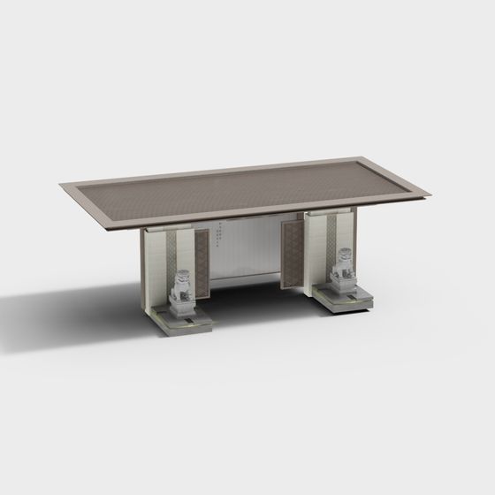 Oriental Stone Archway 3D model with Minimalist Design