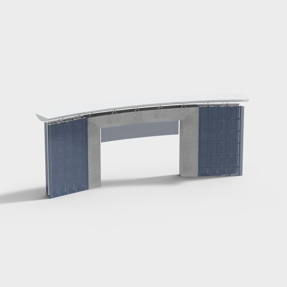 Urban Gateway 3D model - Modern Architectural Design