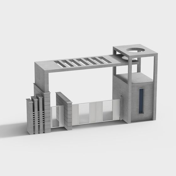 Contemporary Low-Poly Building 3D Model