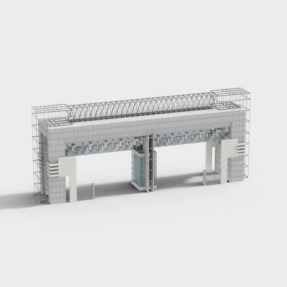 Modern City Gate 3D model for Creative Projects