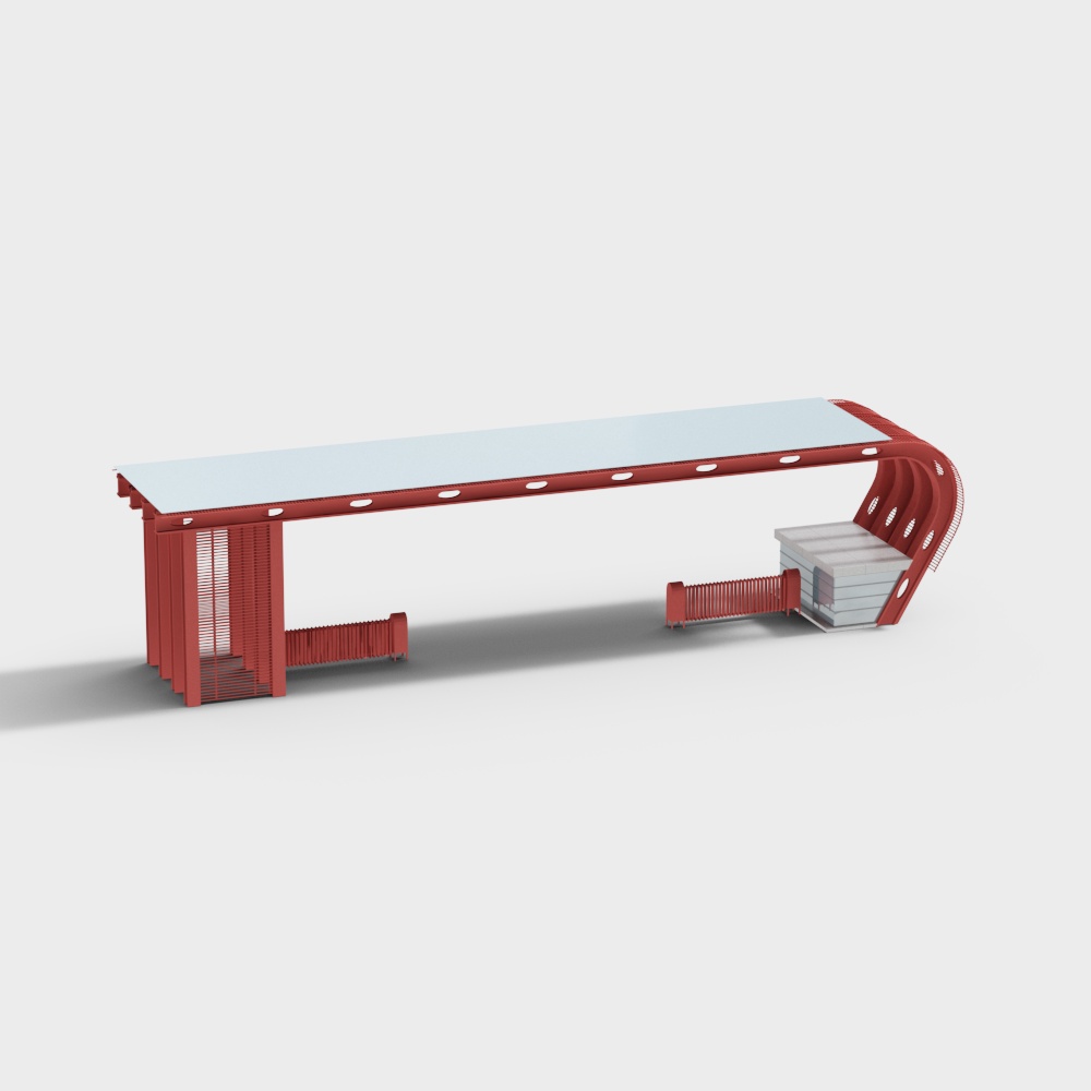 Urban Bus Stop 3D model