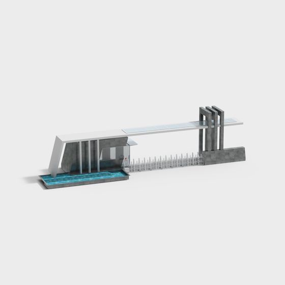Minimalist High-Detail Urban Architecture 3D model