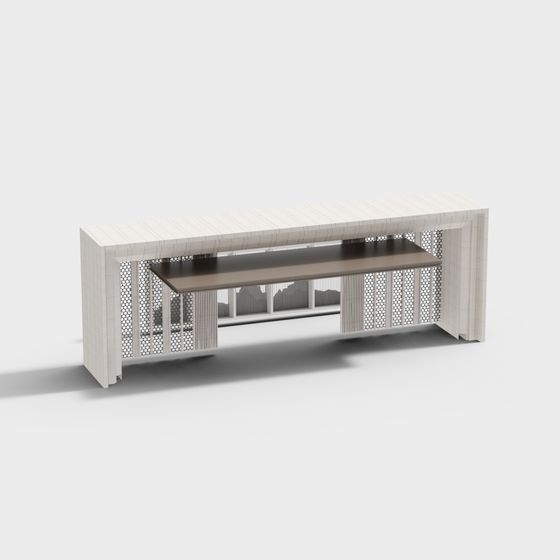 Urban Window Long Table 3D model for Modern Spaces