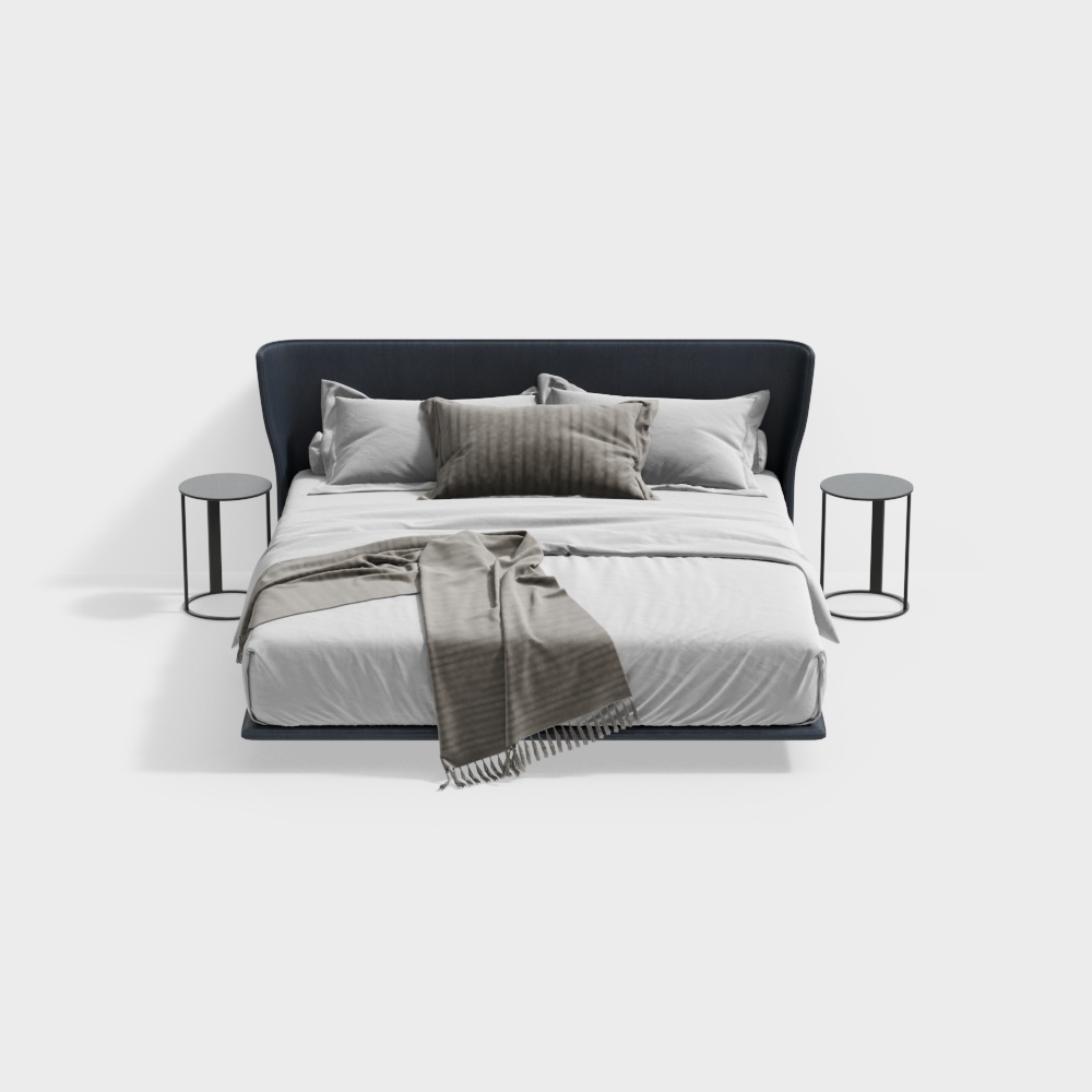 モダンダブルベッドコンビネーション