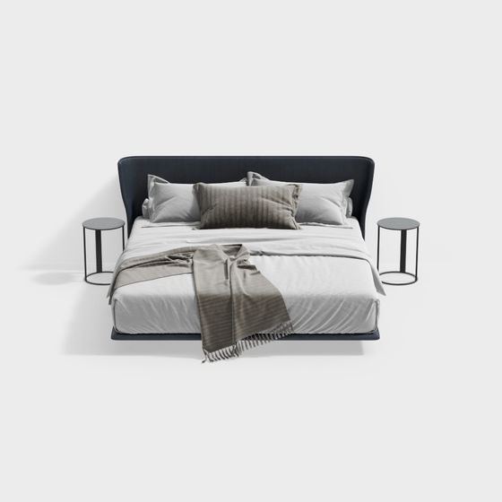 モダンダブルベッドコンビネーション