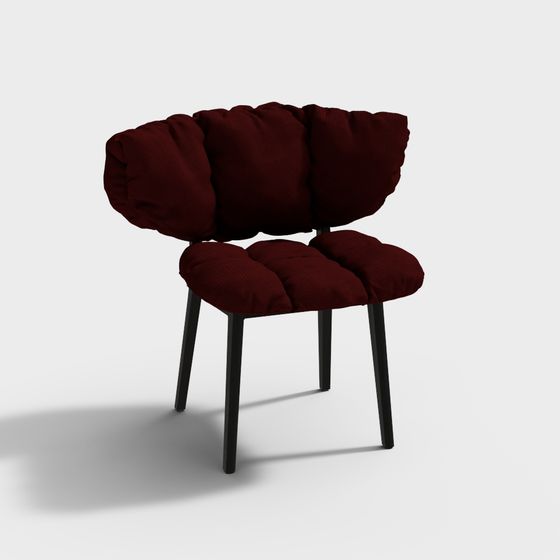 Waves Chair 3D model - Unique Artistic Design