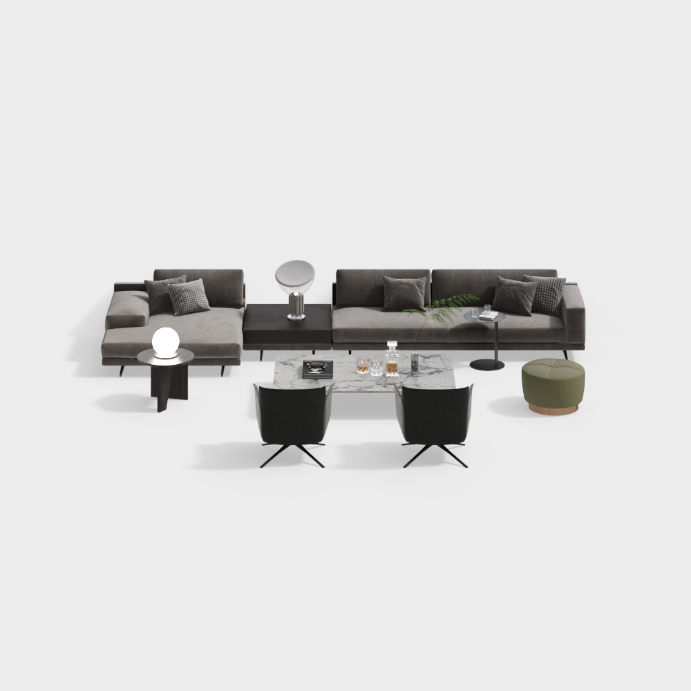 Poliform modern sofa set