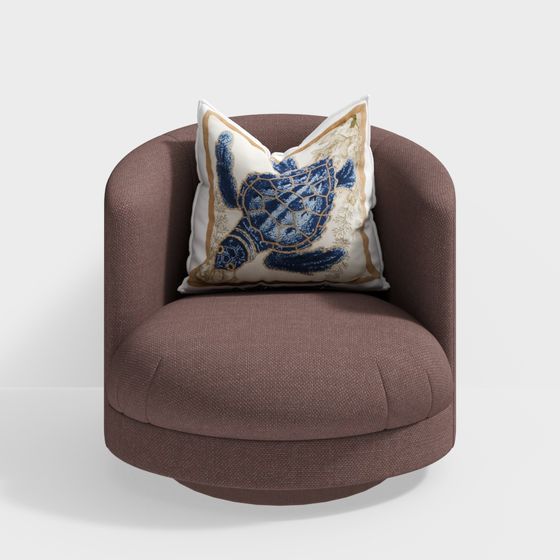 Cozy Curve Armchair 3D model
