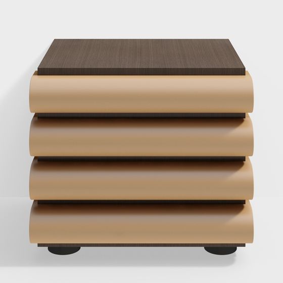 Stylish Stacked Desk 3D model