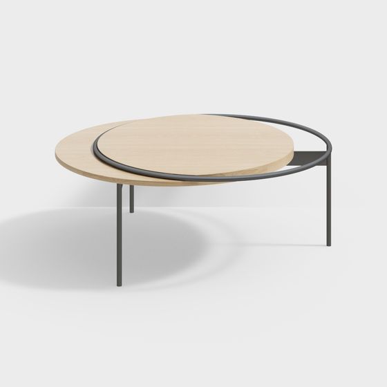 Streamlined Round Table 3D model